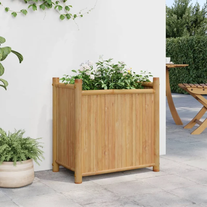 Jardinera De Bambú 50x30x50 Cm