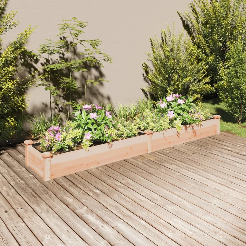 Jardinera Arriate Con Forro Madera Maciza Abeto 240x45x25 Cm