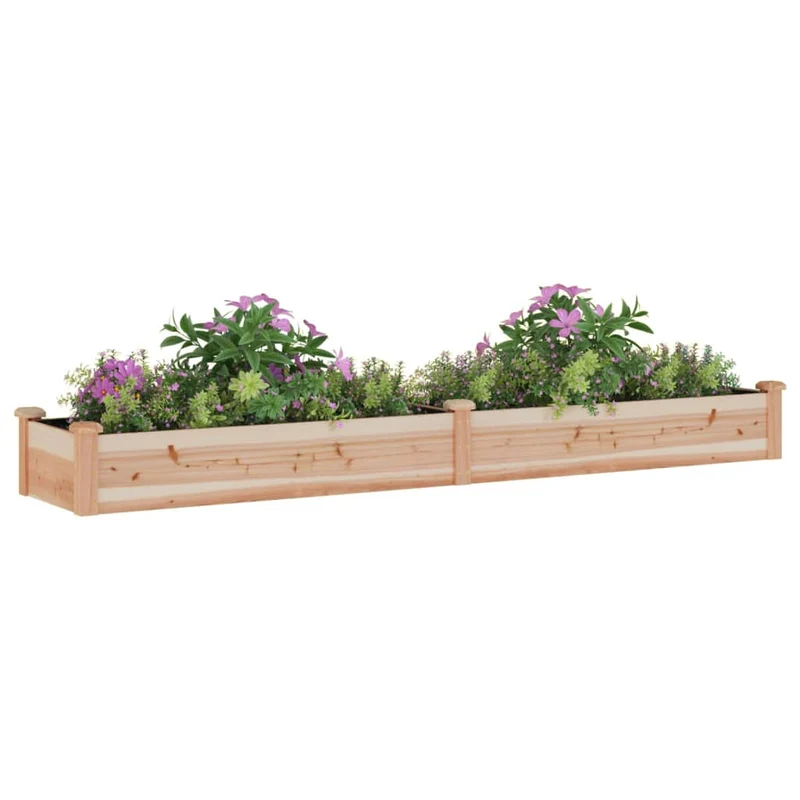 Jardinera Arriate Con Forro Madera Maciza Abeto 240x45x25 Cm