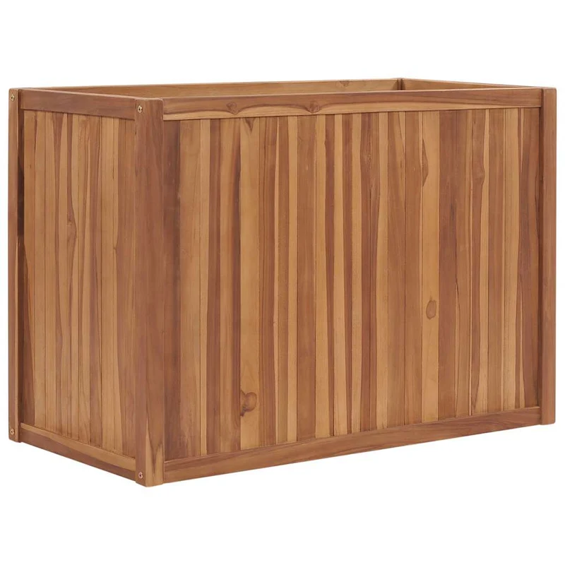 Arriate Elevado Madera Maciza De Teca 100x50x70 Cm