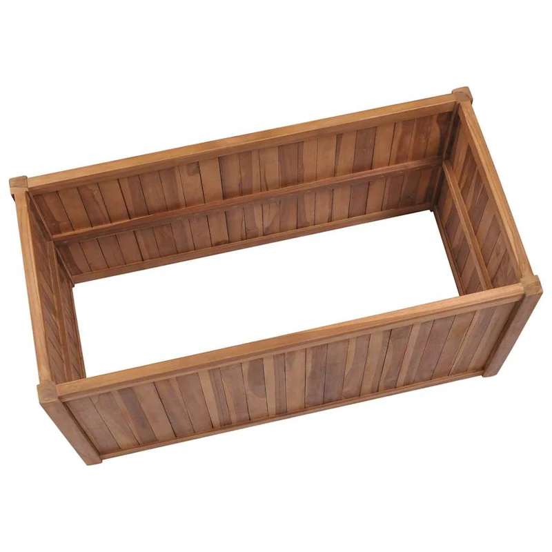 Arriate Elevado Madera Maciza De Teca 100x50x70 Cm