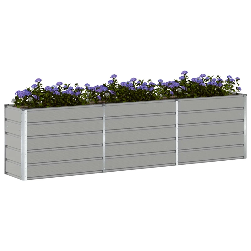 Jardinera Gris Claro 290 X 50 X 75 Cm Acero Galvanizado