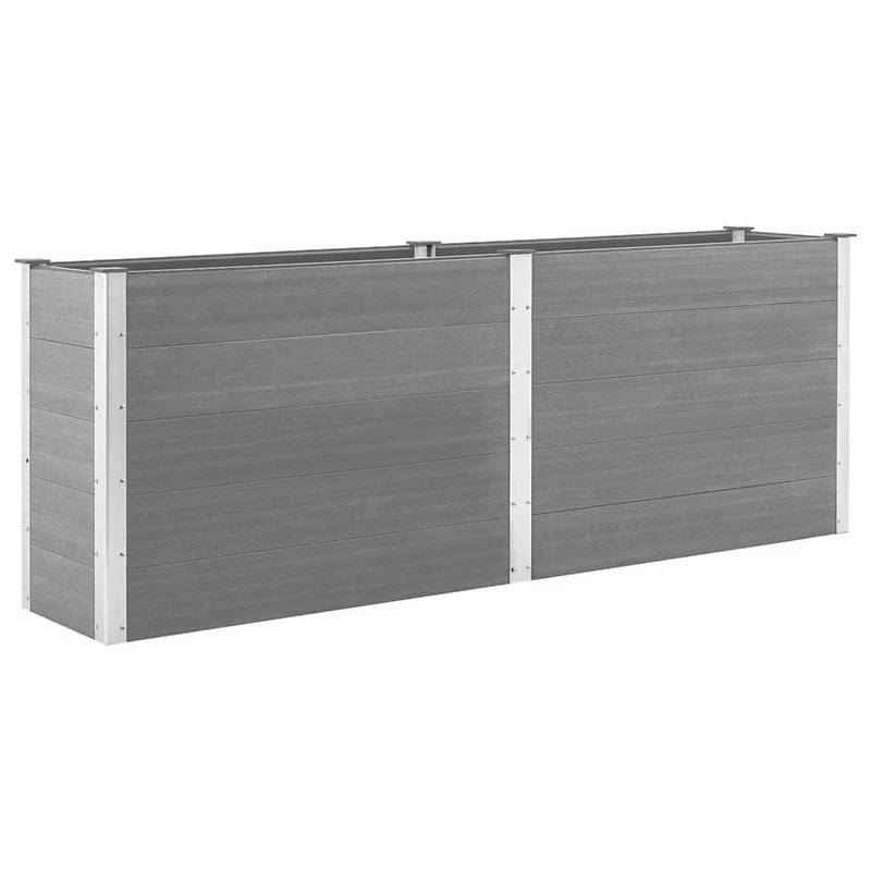 Arriate De Wpc Gris 250x50x91 Cm