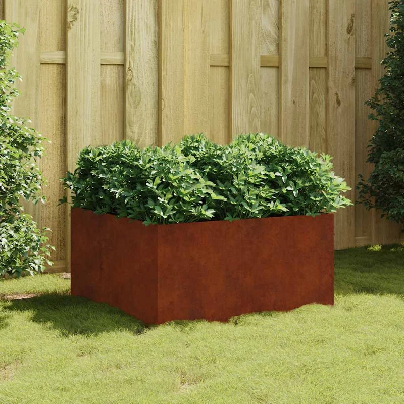 Jardinera De Acero Corten 80x80x40 Cm