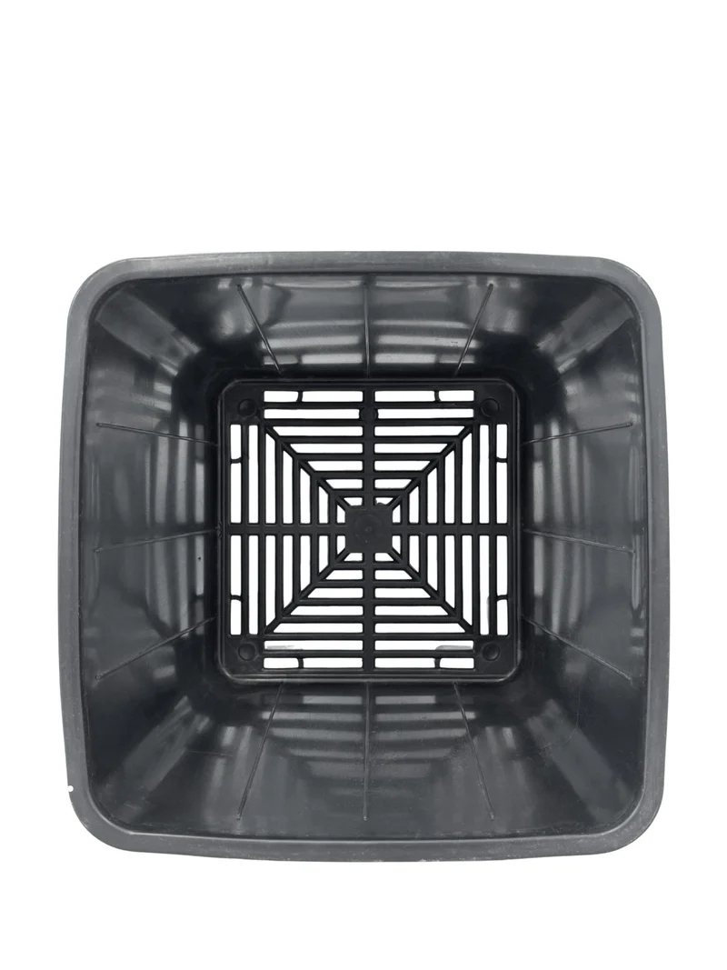 Maceta Cuadrada Negra Elevada 24,5 X 25,2 X 24,5 Cm (10 L) – Drenaje Y Aireación Óptimos