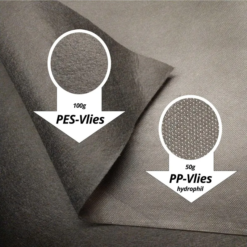 275m X 1m Vellón Contra Malas Hierbas Estable A Los Rayos Uv Con 2 Superficies Vellón Para Jardín Pes/pp