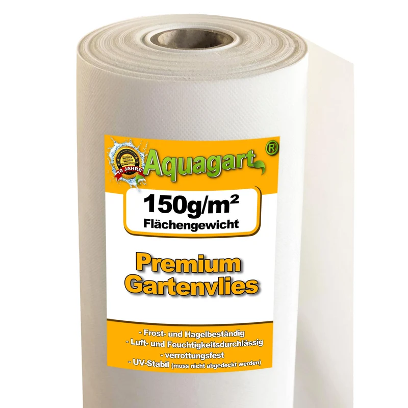 500m² Forro Polar Para Jardín, Forro Polar Para Malas Hierbas, Forro Polar Para Mantillo, 150 G/m², Blanco, 2 M De Ancho