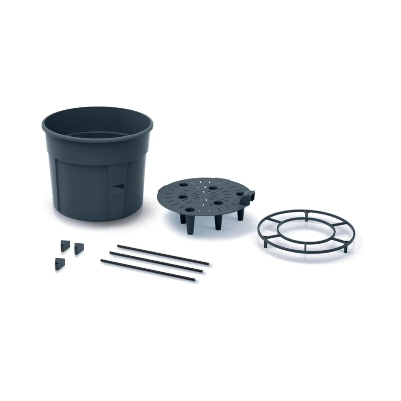 Macetas Grow 2 Para Tomates Ø39,2cm Antracita, Riego Directo A Raíces 28l