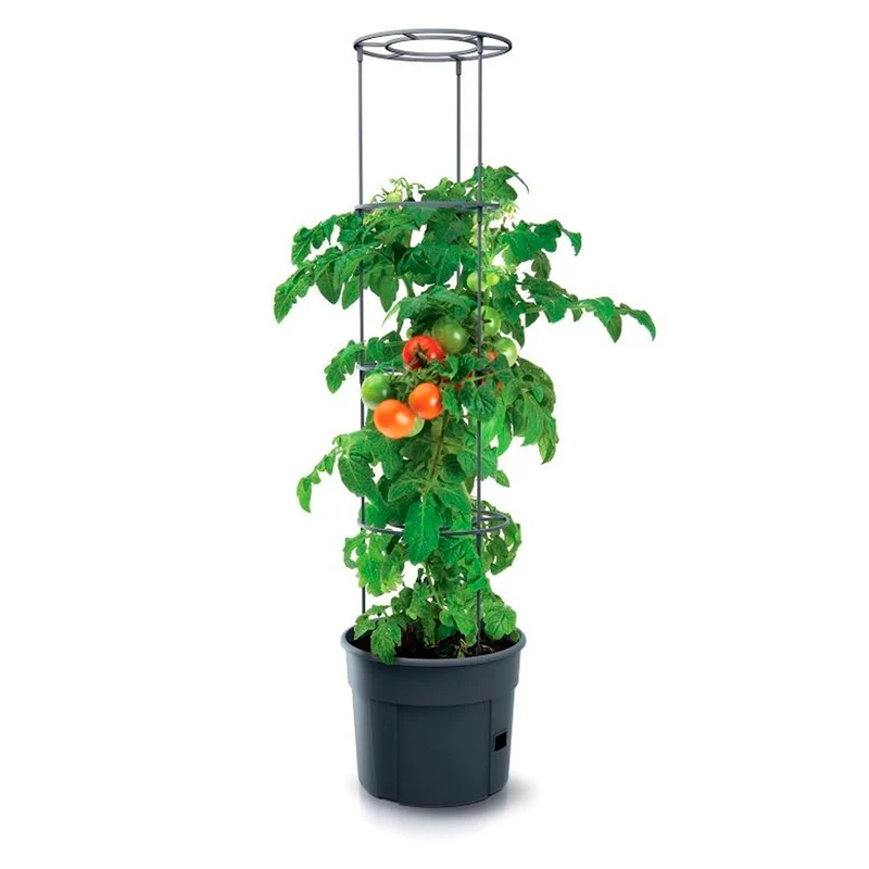 Macetas Grow 2 Para Tomates Ø39,2cm Antracita, Riego Directo A Raíces 28l