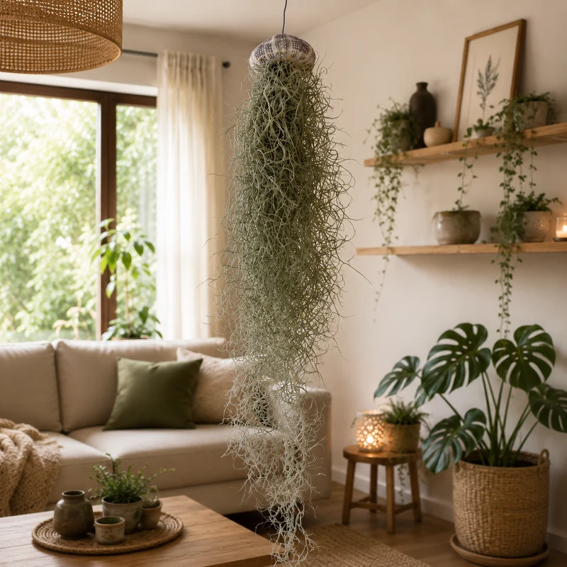 Set Jellyfish De 3 - Tillandsia Usneoides Plantas De Aire En Erizos