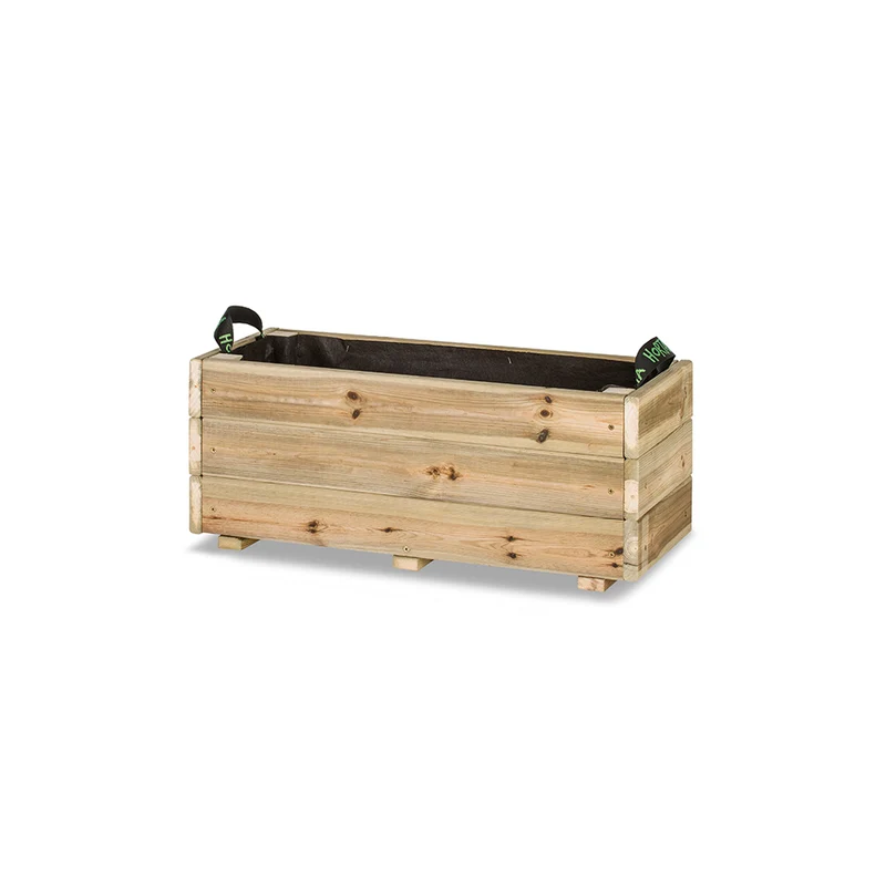 Jardinera De Madera Para Exterior Ghio KD Hortalia 70x30x30 Cm