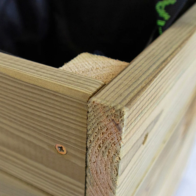 Jardinera De Madera Para Exterior 70x30x40 Cm Ghio Kd Hortalia