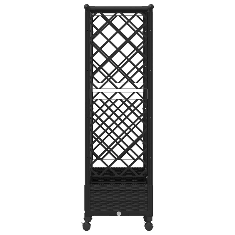 Cama Elevada Con Trellis Y Techo Negro 164 X 40 X 127 Cm Pp