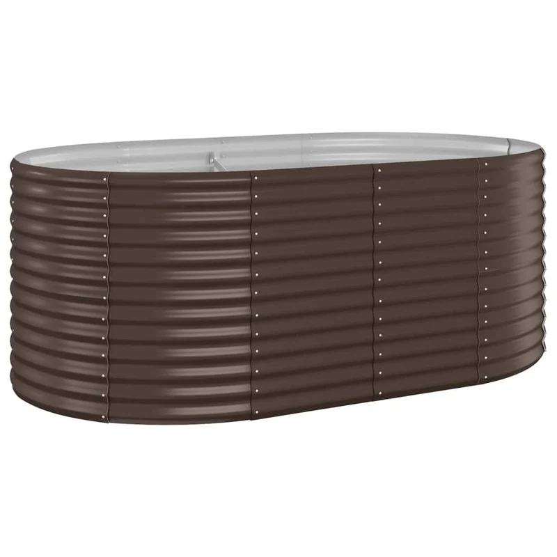 Jardinera Arriate Acero Galvanizado Marrón 175x100x68cm