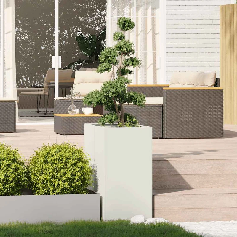 Jardinera Acero Blanco 40x80x80 Cm