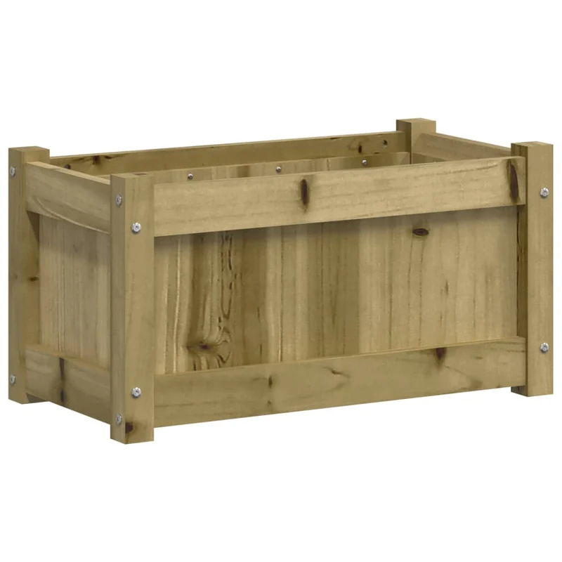 Jardinera De Madera De Pino Impregnada 60x31x31 Cm
