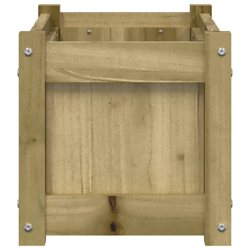 Jardinera De Madera De Pino Impregnada 60x31x31 Cm
