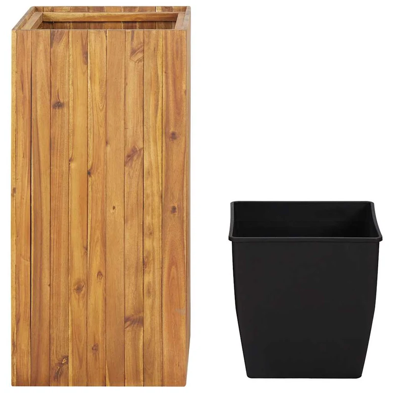 Arriate De Madera Maciza De Acacia 43,5x43,5x90 Cm