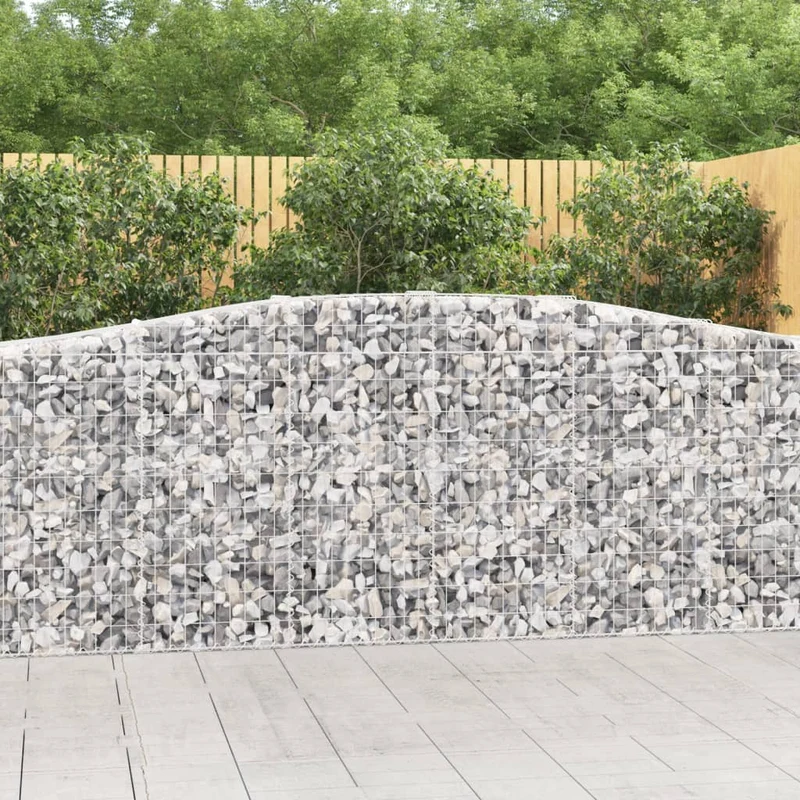 Cestas De Gaviones 10 Uds Forma De Arco Hierro 400x50x100/120cm