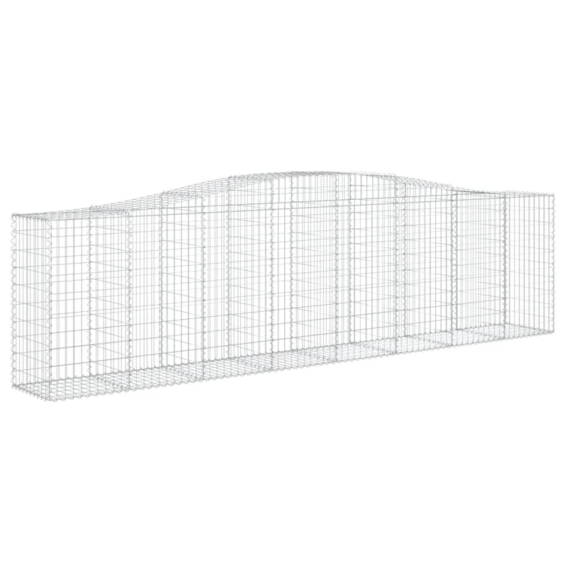 Cestas De Gaviones 10 Uds Forma De Arco Hierro 400x50x100/120cm