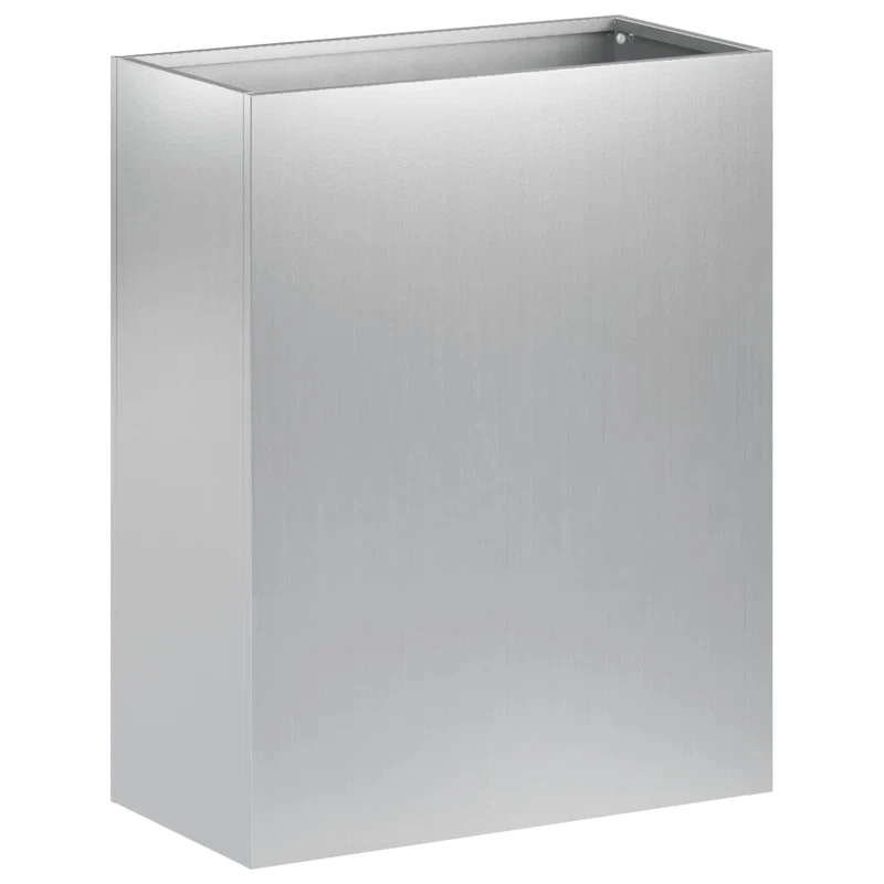 Macetero De Jardín Plateado 40 X 20 X 50 Cm Acero Galvanizado