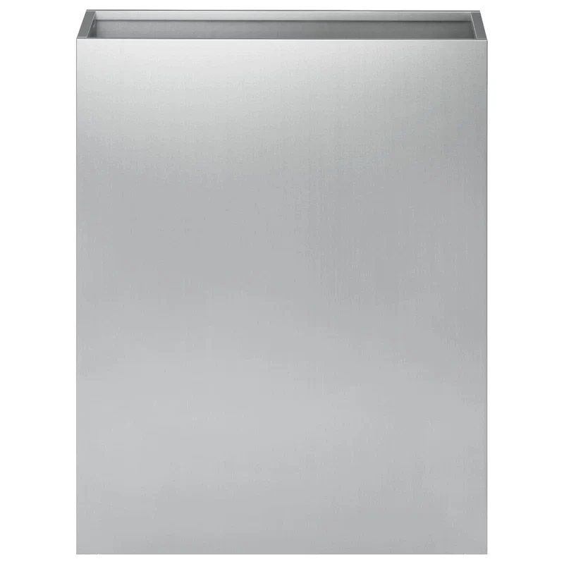 Macetero De Jardín Plateado 40 X 20 X 50 Cm Acero Galvanizado