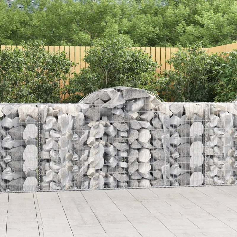Cestas De Gaviones 30 Uds Forma De Arco Hierro 200x50x100/120cm