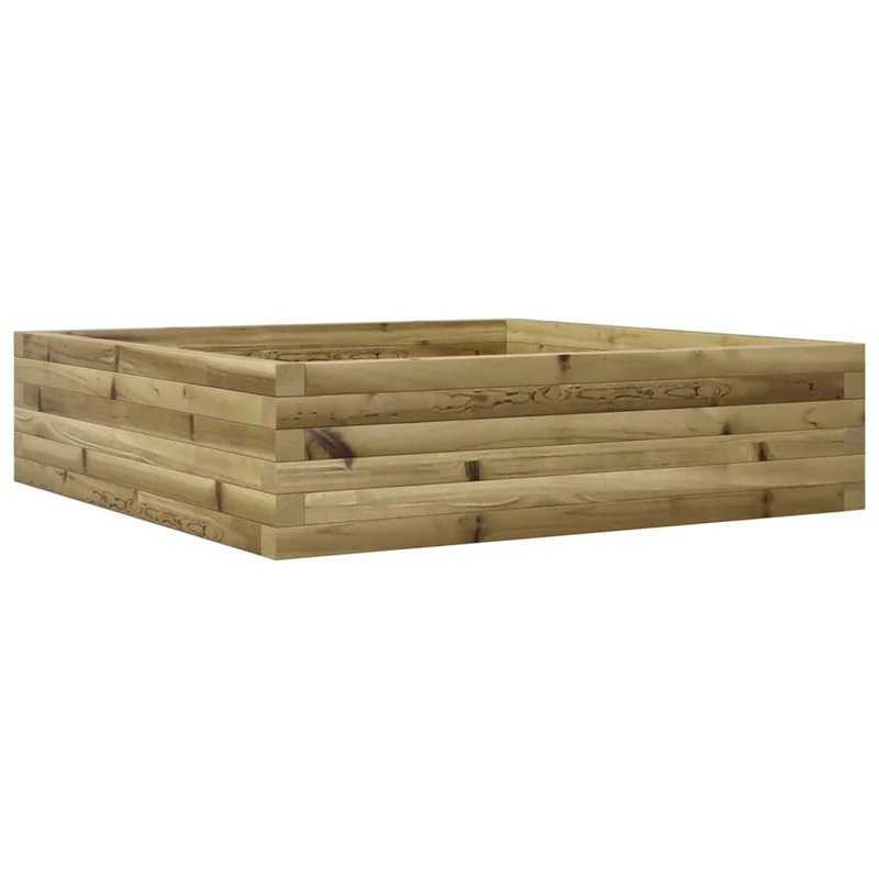 Jardinera De Madera De Pino Impregnada 90x90x23 Cm