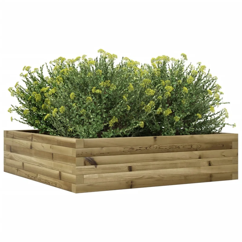 Jardinera De Madera De Pino Impregnada 90x90x23 Cm
