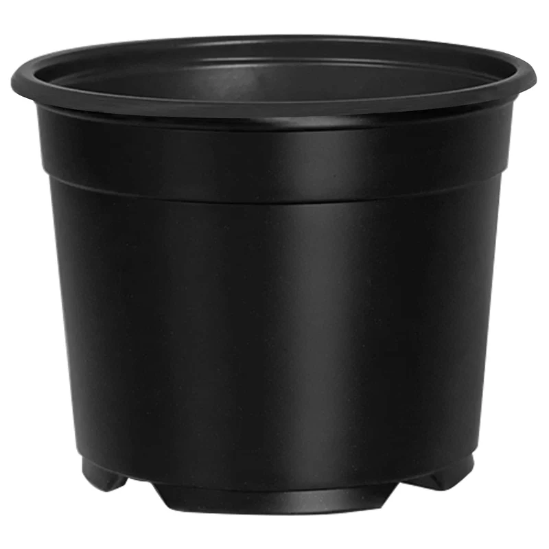 Maceta Redonda Para Flores 50 Uds. Negro Ø 10 X 8 Cm Plástico