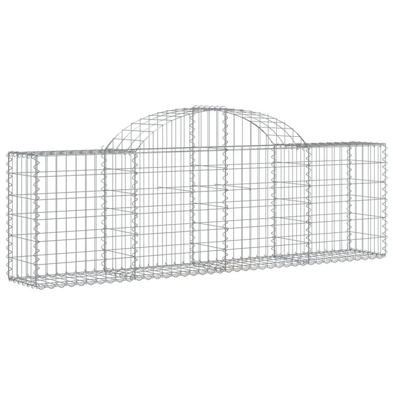 Cestas De Gaviones 20 Uds Forma De Arco Hierro 200x30x60/80 Cm