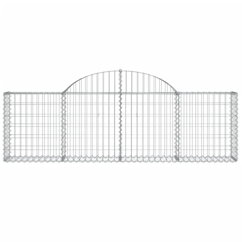 Cestas De Gaviones 20 Uds Forma De Arco Hierro 200x30x60/80 Cm