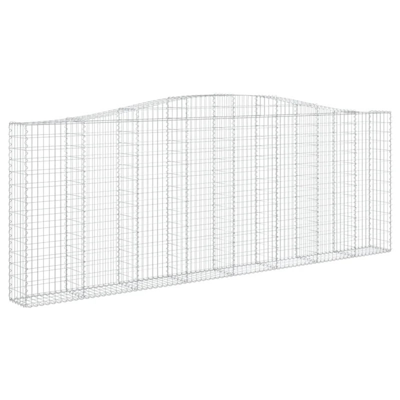 Cestas Gaviones 8 Uds Forma De Arco Hierro 400x30x140/160 Cm