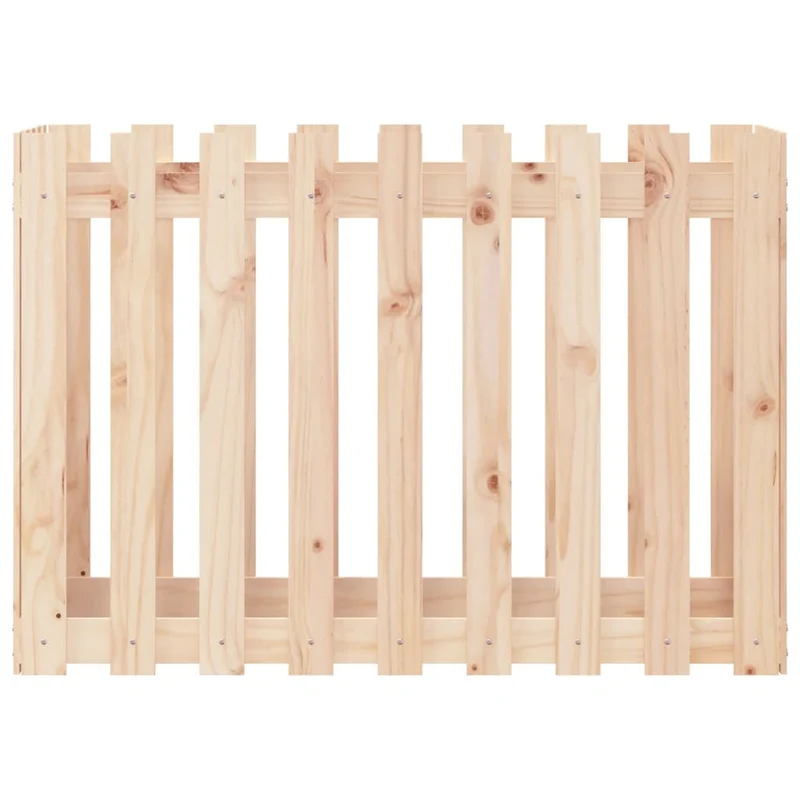 Arriate Elevado Jardín Con Valla Madera Maciza Pino 100x50x70cm