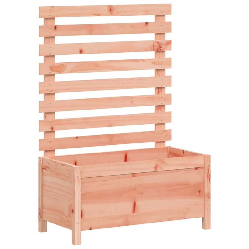Jardinera Con Estantería Madera Maciza Douglas 79x39,5x114 Cm