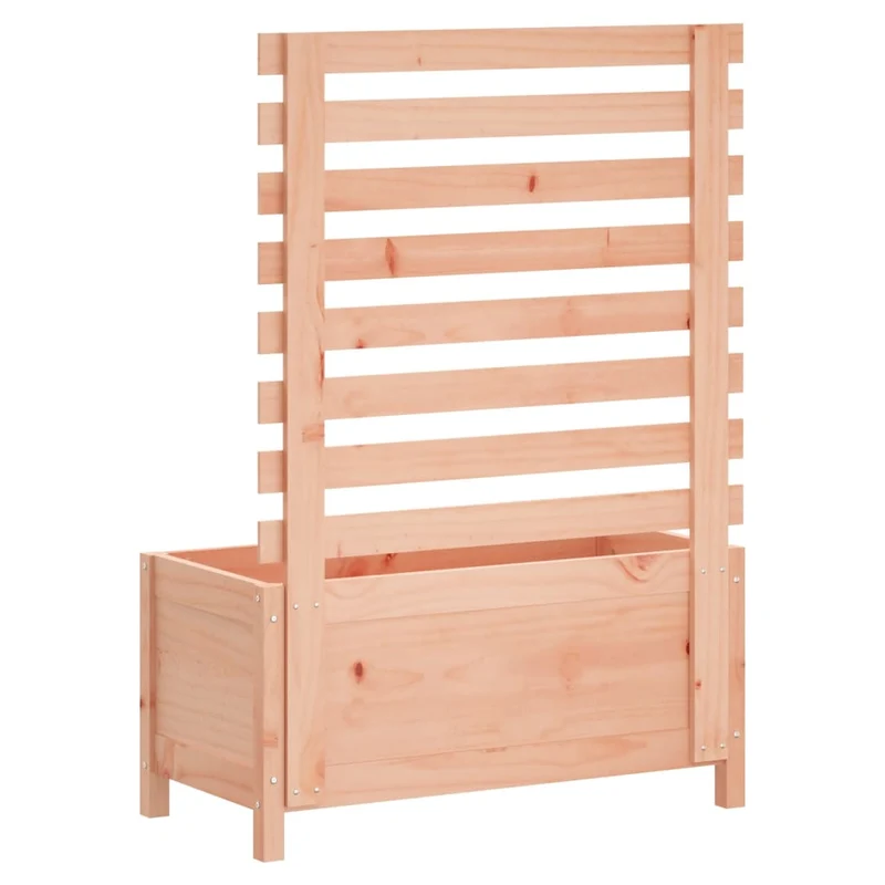 Jardinera Con Estantería Madera Maciza Douglas 79x39,5x114 Cm