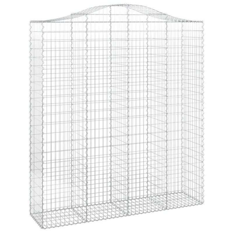 Cestas De Gaviones 7 Uds Forma De Arco Hierro 200x50x220/240 Cm