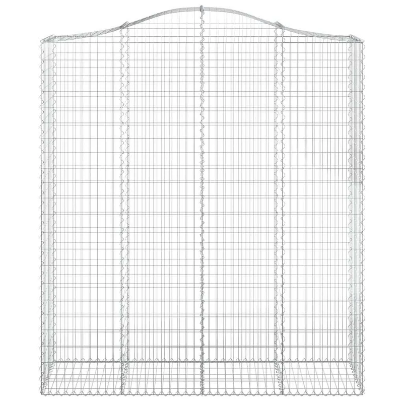 Cestas De Gaviones 7 Uds Forma De Arco Hierro 200x50x220/240 Cm