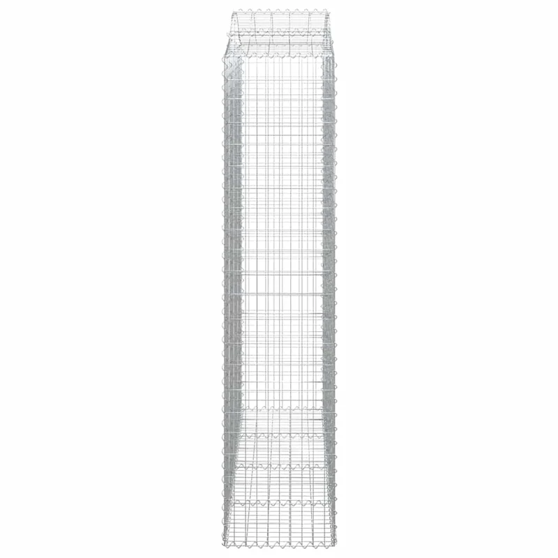 Cestas De Gaviones 7 Uds Forma De Arco Hierro 200x50x220/240 Cm