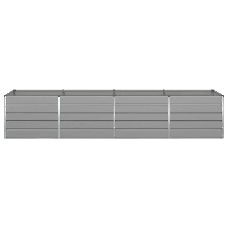 Jardinera Gris Claro 385 X 100 X 75 Cm Acero Galvanizado