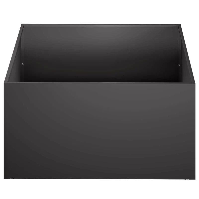 Macetero De Jardín Negro 40 X 40 X 30 Cm Acero Laminado En Frío