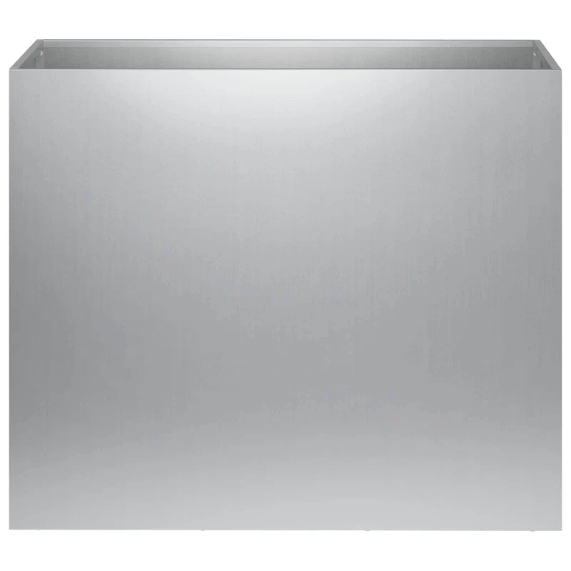 Macetero De Jardín Plateado 60 X 30 X 50 Cm Acero Galvanizado
