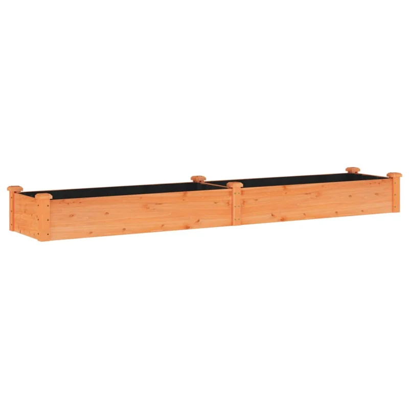 Jardinera Arriate Con Forro Madera Abeto Marrón 240x45x25 Cm