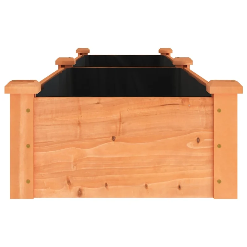 Jardinera Arriate Con Forro Madera Abeto Marrón 240x45x25 Cm