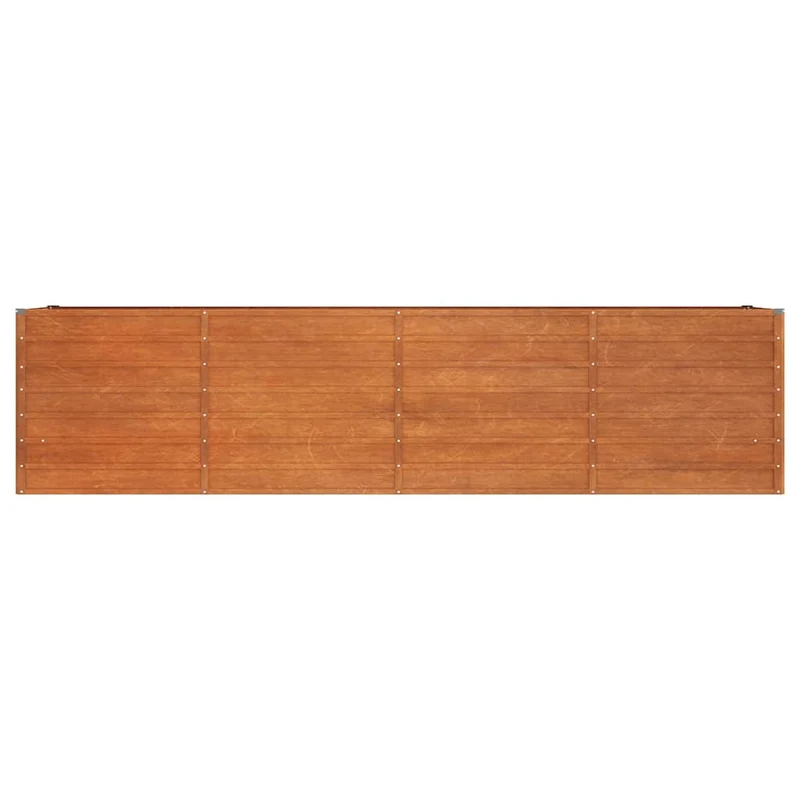 Arriate Oxidado De Acero Corten 320x80x77 Cm
