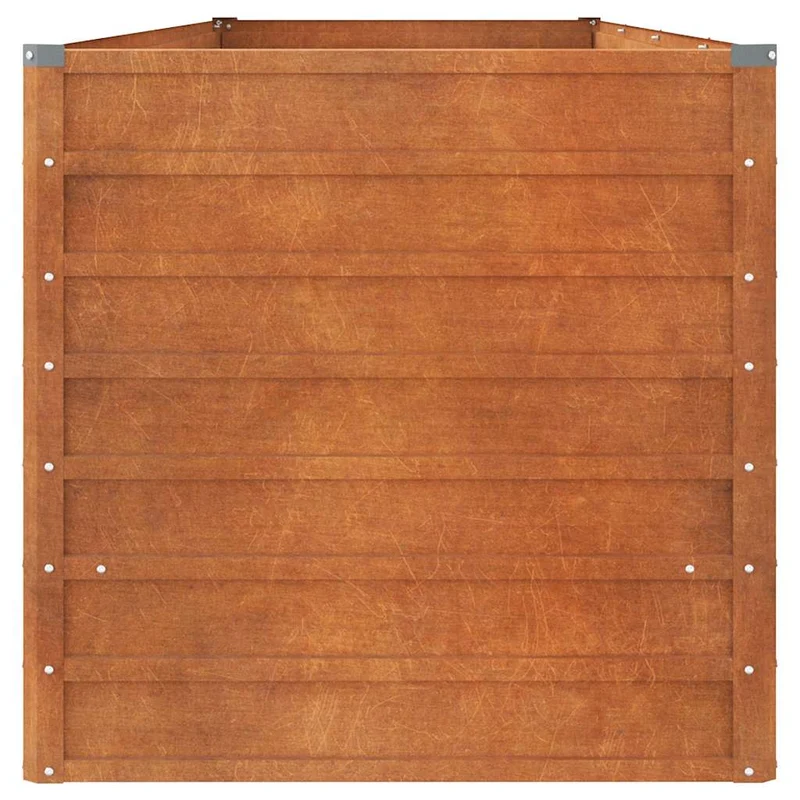 Arriate Oxidado De Acero Corten 320x80x77 Cm
