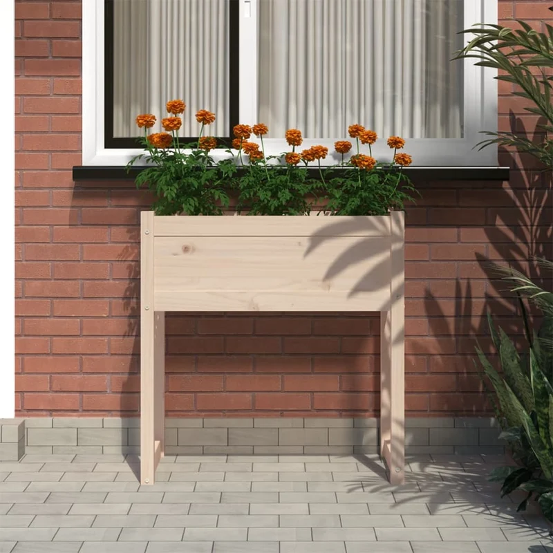 Jardinera De Madera Maciza De Pino 78x40x81 Cm
