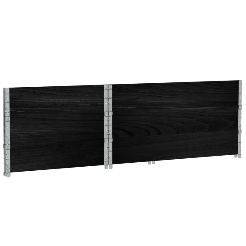 Jardinera De Madera Maciza De Pino Negra 120x80 Cm