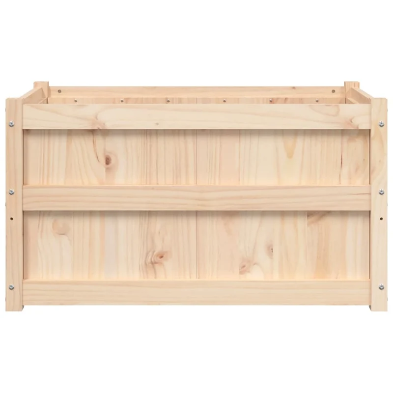 Jardinera De Madera Maciza De Pino 90x50x50 Cm