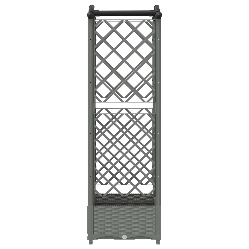 Cama Elevada Con Trellis Y Techo Gris Claro 124 X 40 X 123 Cm